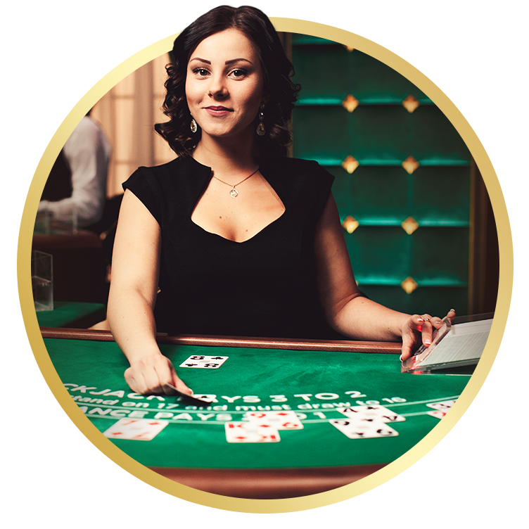 Live Blackjack circular banner